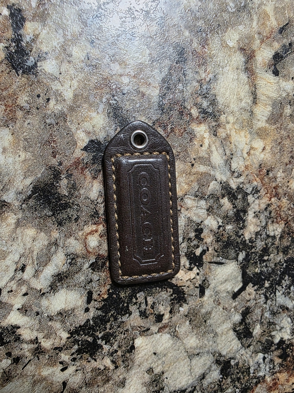 Coach Brown Leather Accessory Tag